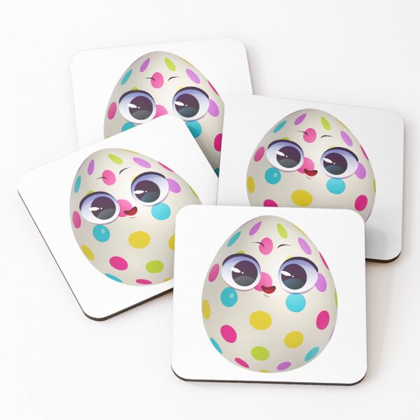 Item preview, Colorful Doted Egg Cartoon Character Egg Smiling Emoji  designed and sold by Muhammad  Toqeer.