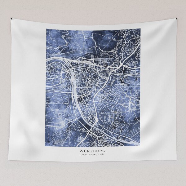 Item preview, Würzburg City Map designed and sold by ArtPrints.