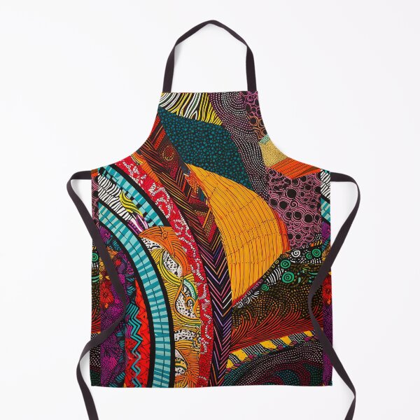 Artikelvorschau, Vibrant Waves Afrikanisches Muster Wachsdruck Ethnische Ornamente VIII entworfen und verkauft von Bebichic.