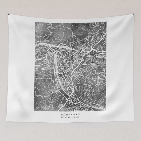 Item preview, Würzburg City Map designed and sold by ArtPrints.