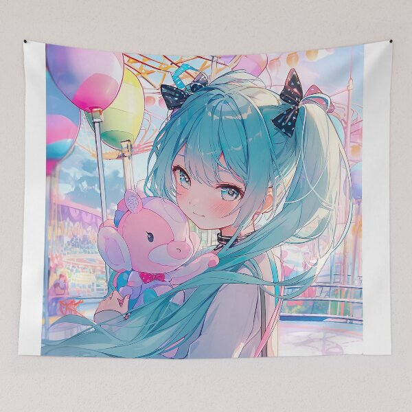 Item preview, Kawaii Anime Girl at a Theme Park designed and sold by OtakuTones.