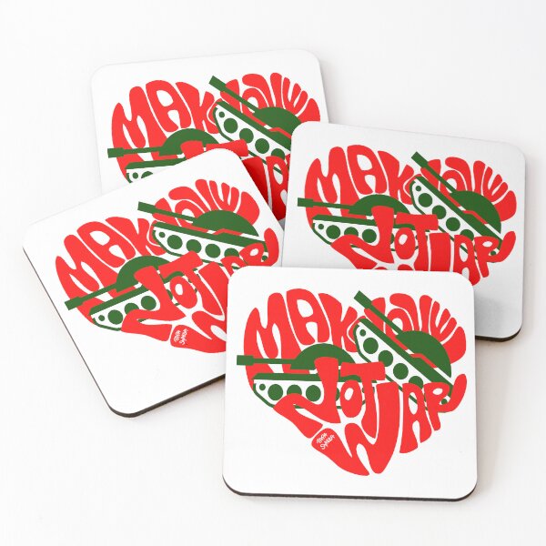Item preview, Make Love not War; Tanks making Love; designed and sold by StickerApe.