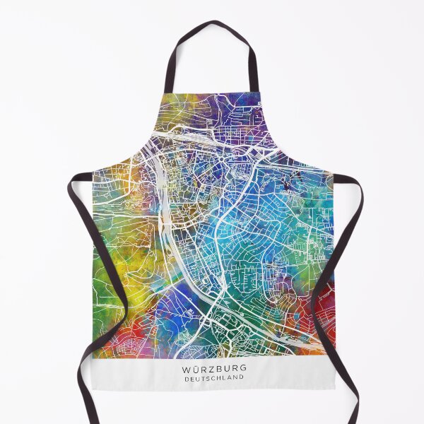 Item preview, Würzburg City Map designed and sold by ArtPrints.