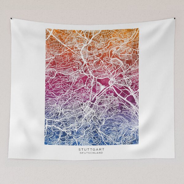 Item preview, Stuttgart Germany City Map designed and sold by ArtPrints.