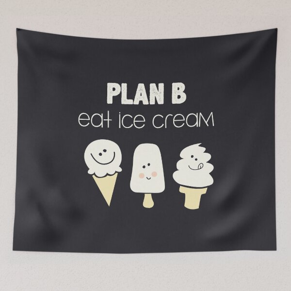 Item preview, Eat Ice Cream Plan B Funny Dieters Dieting Shirts Graphic Tee designed and sold by TocaLuna.