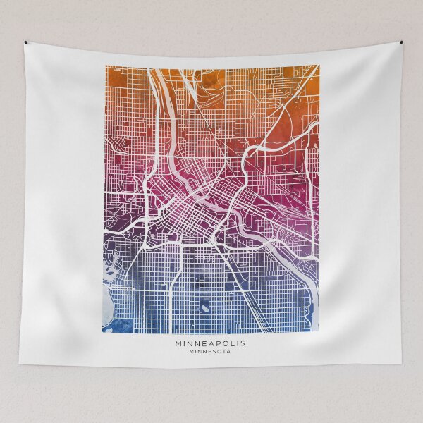 Item preview, Minneapolis Minnesota City Map designed and sold by ArtPrints.