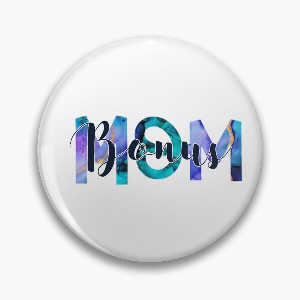 Item preview, Purple and Navy Blue Marbles “Bonus Mom” Design designed and sold by SidderBug Designs.
