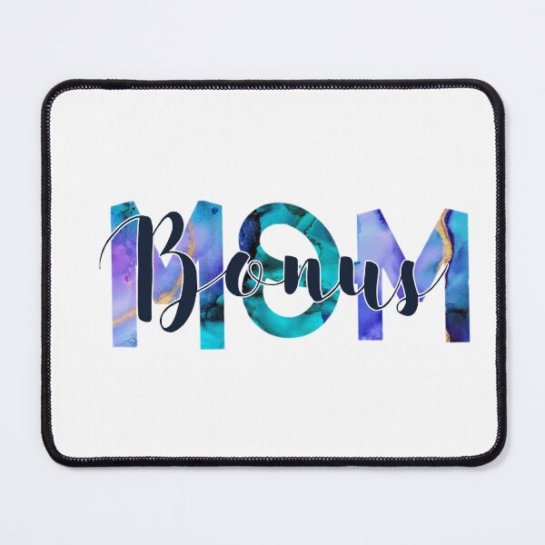 Item preview, Purple and Navy Blue Marbles “Bonus Mom” Design designed and sold by SidderBug Designs.