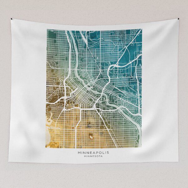 Item preview, Minneapolis Minnesota City Map designed and sold by ArtPrints.