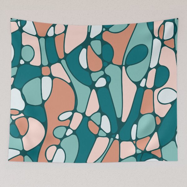 Item preview, Colorful smooth abstraction • Turquoise and beige designed and sold by boozkova-vorona.