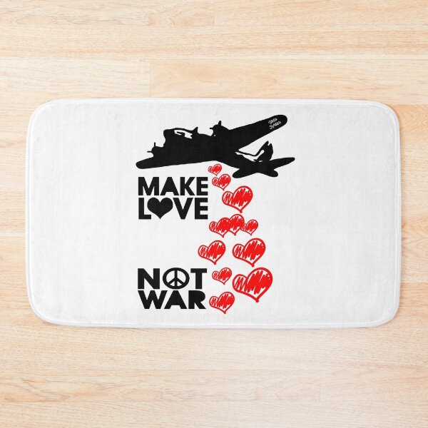 Item preview, Make Love Not War; Plane throwing Hearts designed and sold by StickerApe.
