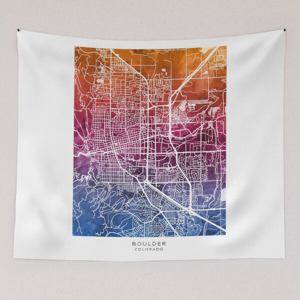 Item preview, Boulder Colorado City Map designed and sold by ArtPrints.