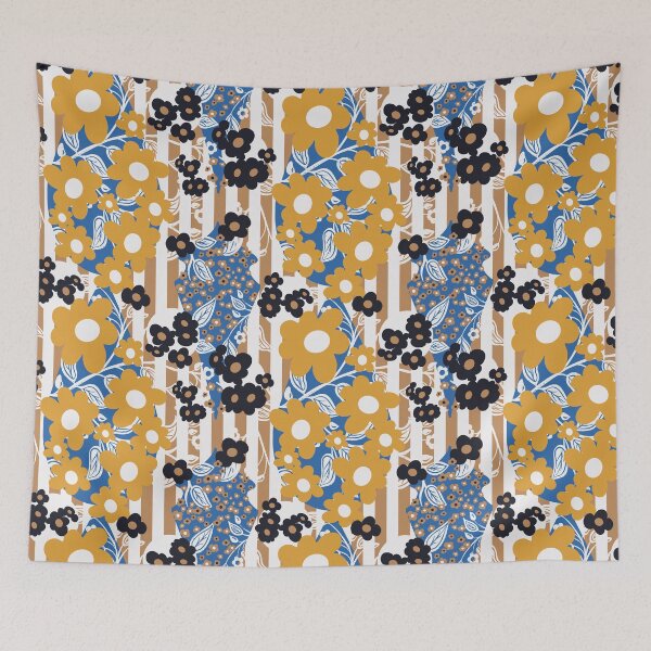 Item preview, Dizzy Daisies and Striking Stripes Pattern Clash designed and sold by NattyDesigns.