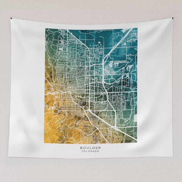 Item preview, Boulder Colorado City Map designed and sold by ArtPrints.