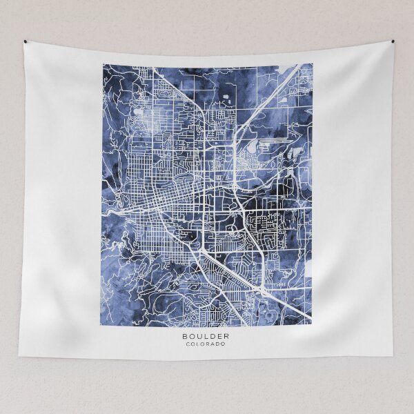 Item preview, Boulder Colorado City Map designed and sold by ArtPrints.