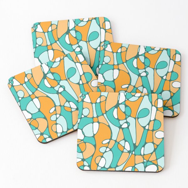 Item preview, Colorful smooth abstraction • Orange and turquoise designed and sold by boozkova-vorona.
