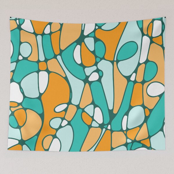 Item preview, Colorful smooth abstraction • Orange and turquoise designed and sold by boozkova-vorona.