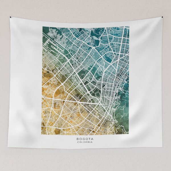Item preview, Bogota Colombia City Map designed and sold by ArtPrints.
