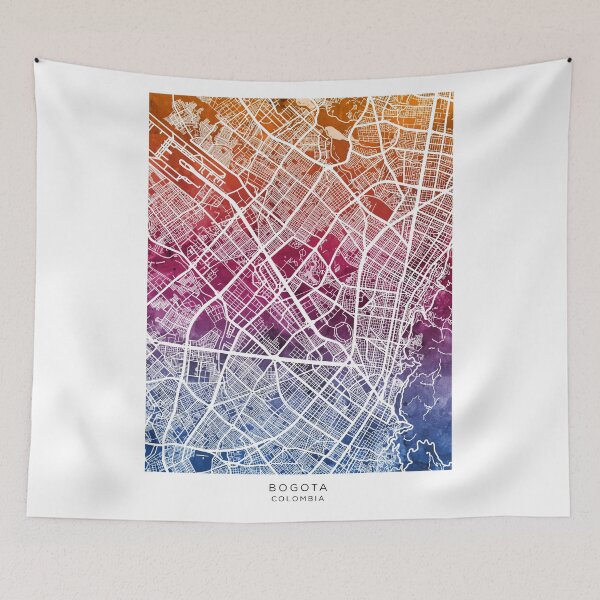 Item preview, Bogota Colombia City Map designed and sold by ArtPrints.