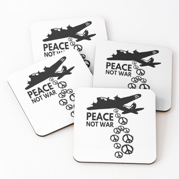 Item preview, Peace not War; Plane throwing Peace signs; designed and sold by StickerApe.