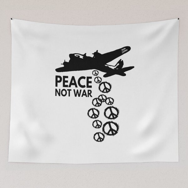 Item preview, Peace not War; Plane throwing Peace signs; designed and sold by StickerApe.