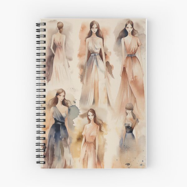 Item preview, Soft Watercolor High Fashion Sketches Mood Board designed and sold by TheThreePixels.