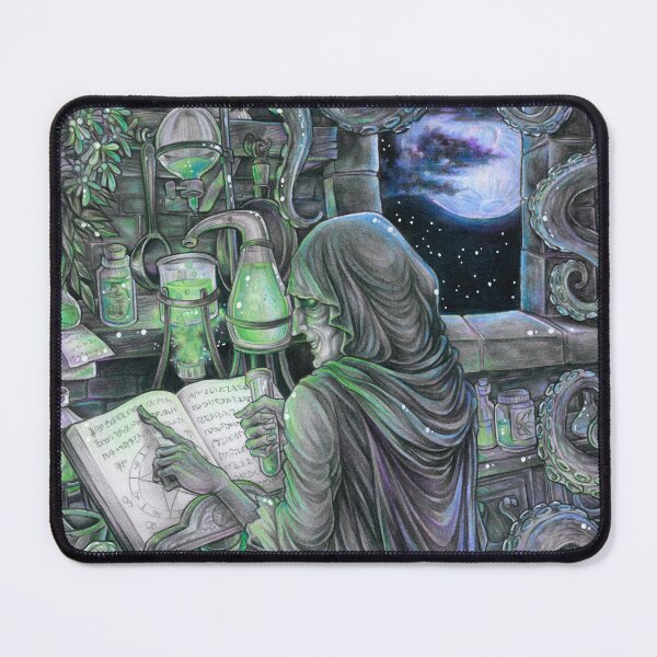 Item preview, Sinister alchemist cultist with tentacles in Lovecraft style designed and sold by ZadzeneaArt.