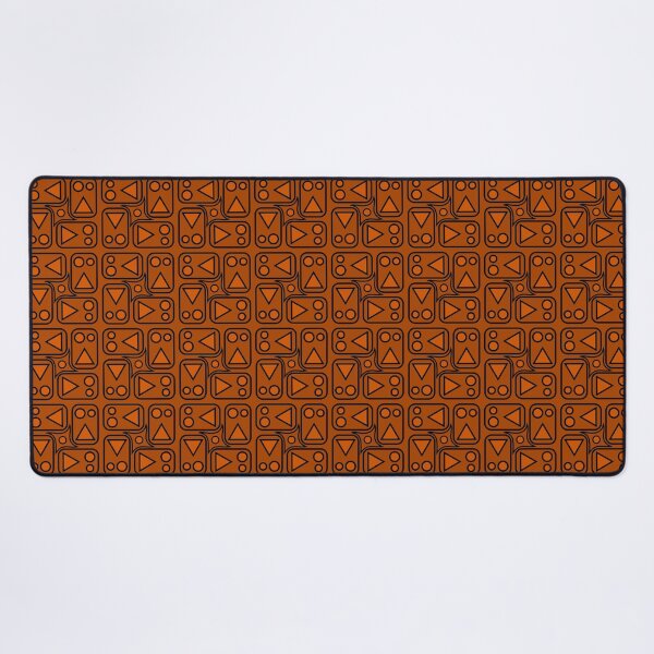 Item preview, Abstract squares with triangles and circles: Orange. designed and sold by TheScraggyBeard.