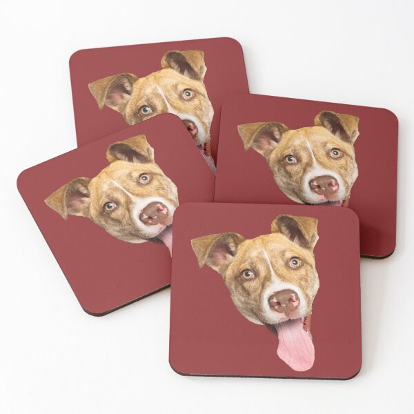 Item preview, Happy Brown Dog with a Big Pink Tongue Design designed and sold by CoupleCrafters.
