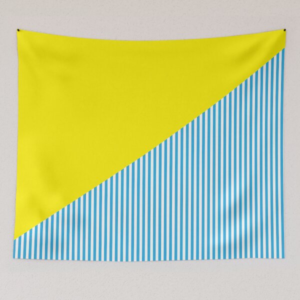 Item preview, Triangle and Stripes | Mixed Patterns | Yellow and Blue designed and sold by rsty11.