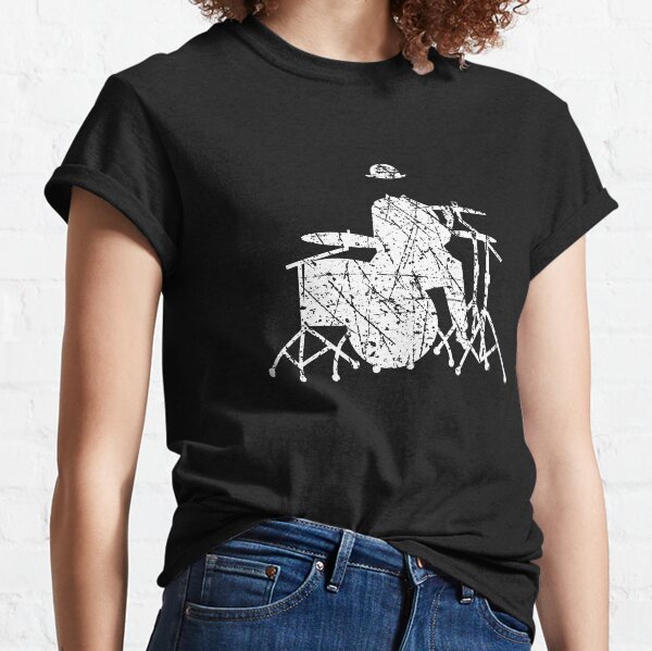 Jazz Drummer Grunge Style Classic T-Shirt