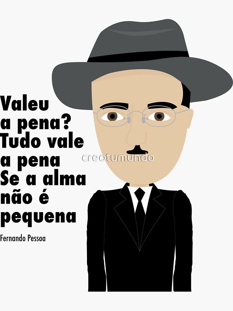 Imagen 3 de 3, Pegatina con la obra Fernando Pessoa, diseñada y vendida por creotumundo.