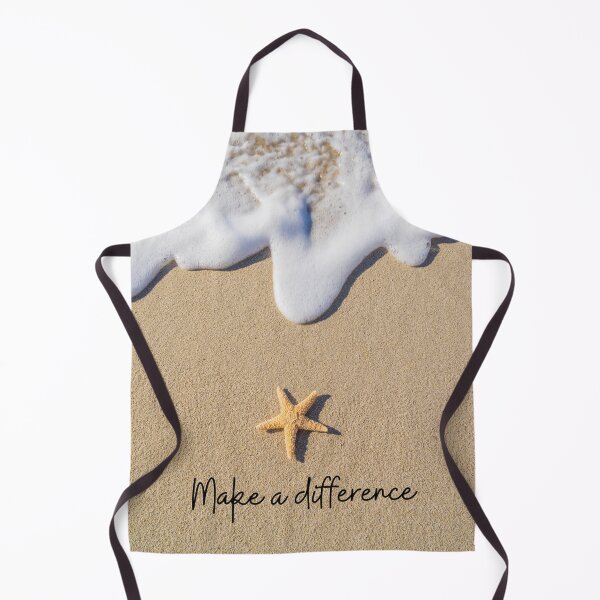 Item preview, Make a difference .... (The Starfish Story). Starfish, sand, sea. Color photo. Black text. designed and sold by JellyBeenzz.