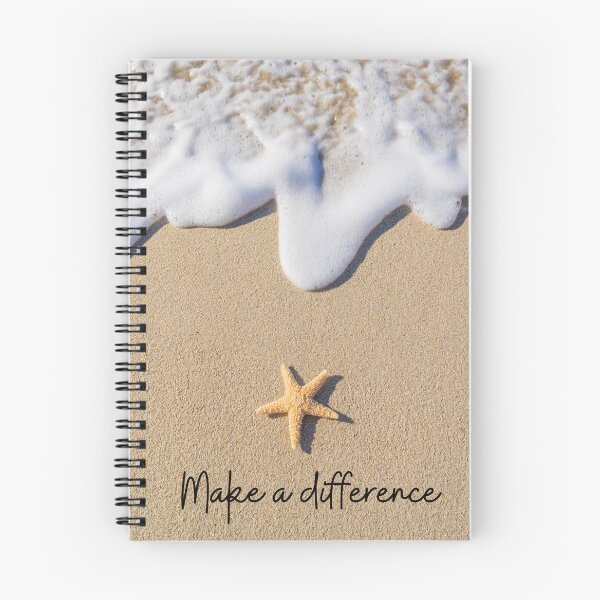 Item preview, Make a difference .... (The Starfish Story). Starfish, sand, sea. Color photo. Black text. designed and sold by JellyBeenzz.