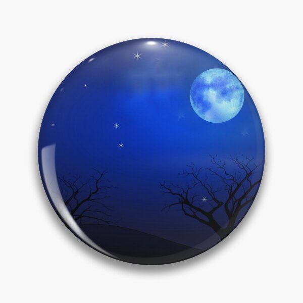 Item preview, Night view blue sky, moon and river water designed and sold by Vasant Ravte.
