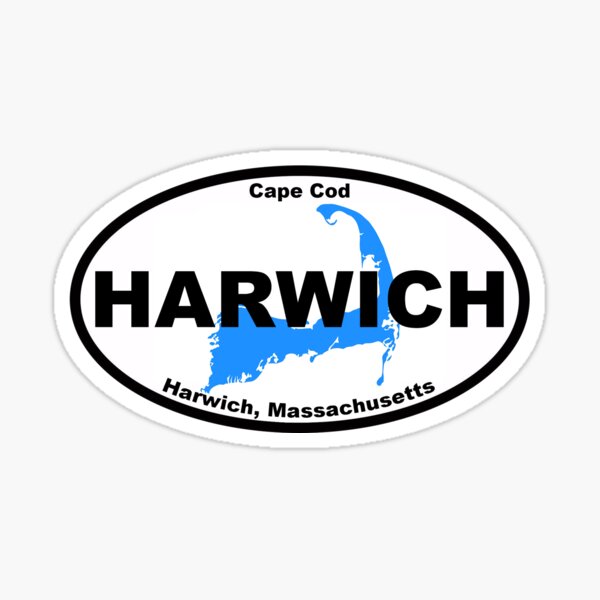 "Towns of Cape Cod Harwich Massachusetts" Sticker for Sale by