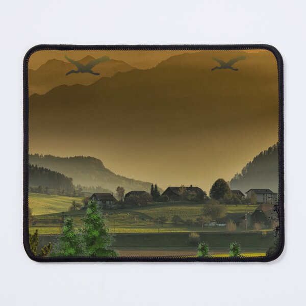 Item preview, Sunset hill colourfull cloud in the village designed and sold by Vasant Ravte.