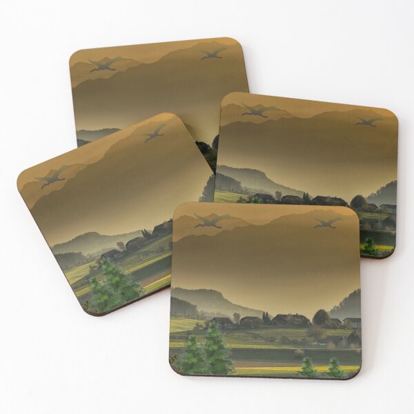 Item preview, Sunset hill colourfull cloud in the village  designed and sold by Vasant Ravte.