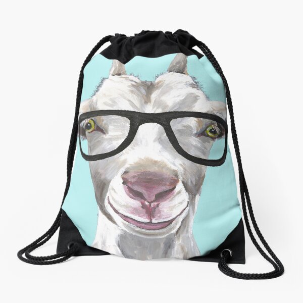 Cute Goat Art, Goat with Glasses