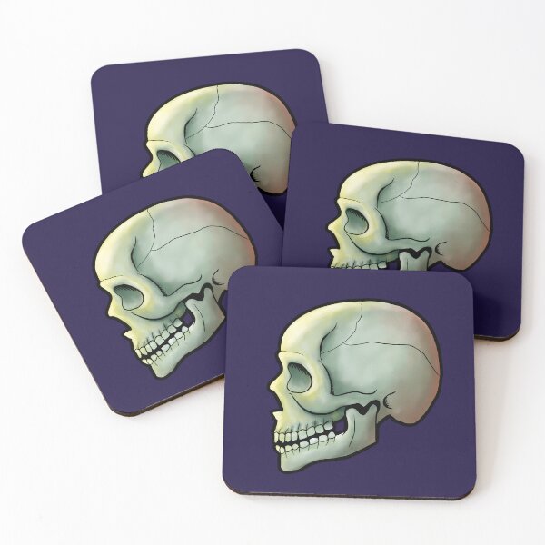 Item preview, Skull illustration dark blue background  designed and sold by IJStanding.