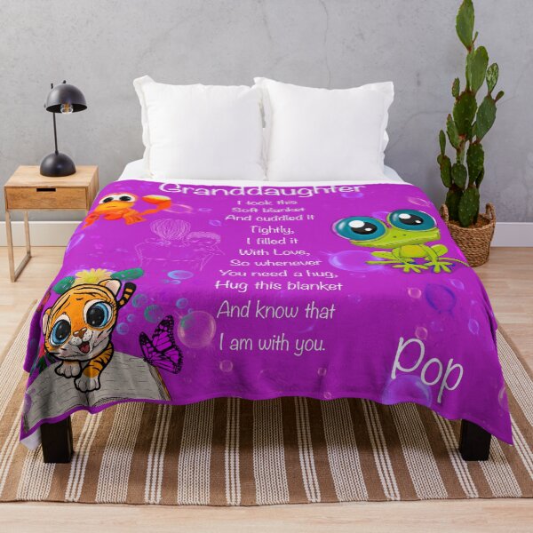 Item preview, To Grandaughter love Pop blanket designed and sold by JuliaKHarwood.