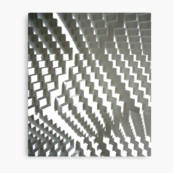 3D Surface #3DSurface #pattern #design #abstract #metallic #steel #aluminum #net #shape #grid #chrome #vertical #colorimage #textured #ironmetal #geometricshape #textile #backgrounds #durability Metal Print