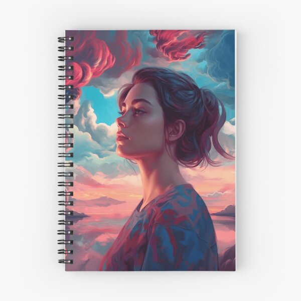 Artikelvorschau, Woman in the cloudy vibrant landscape. entworfen und verkauft von LJaco.