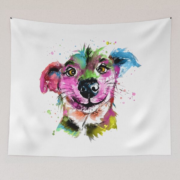 Item preview, dog colorful designed and sold by CorneliaPilz.