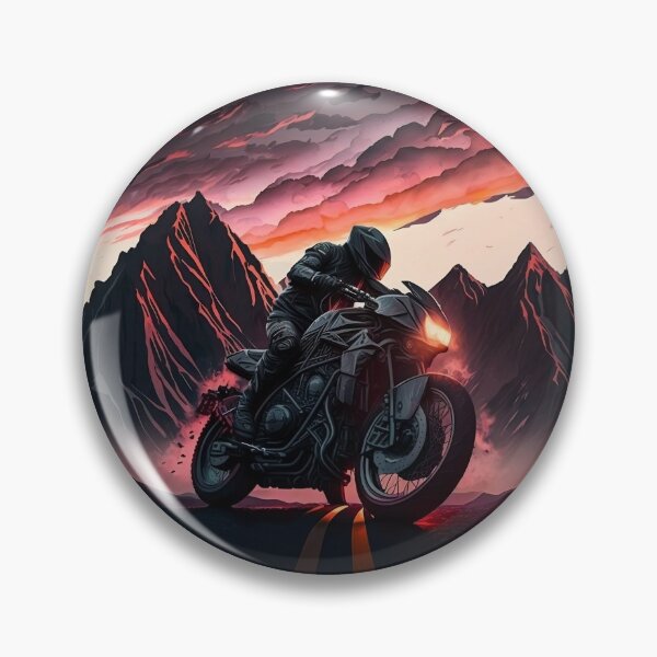 Item preview, Potent Motorcycle Racing Through The Mountains designed and sold by ByDigitalDream.