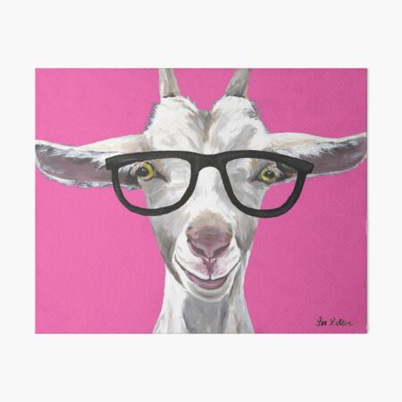 Vista previa del artículo con la obra «Lindo arte de cabra, cabra con gafas», diseñado y vendido por leekellerart.
