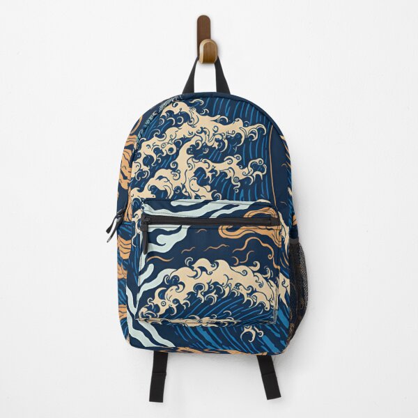 Artikelvorschau, Abstraktes Aufkleberdesign mit einem Drachen und der ikonischen Welle vor Kanagawa von Hokusai entworfen und verkauft von RedArtG09.