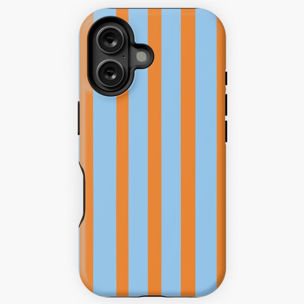 Aperçu de l'œuvre Rayures bleu ciel et orange créée et vendue par OneThreeSix.