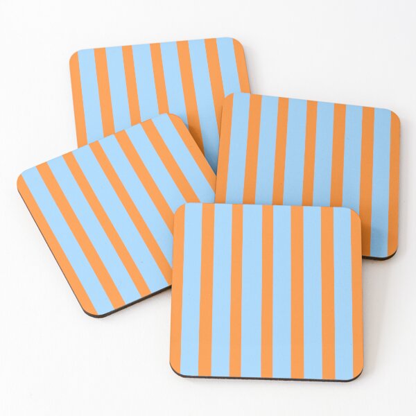 Item preview, Sky Blue and Orange Stripes  designed and sold by OneThreeSix.
