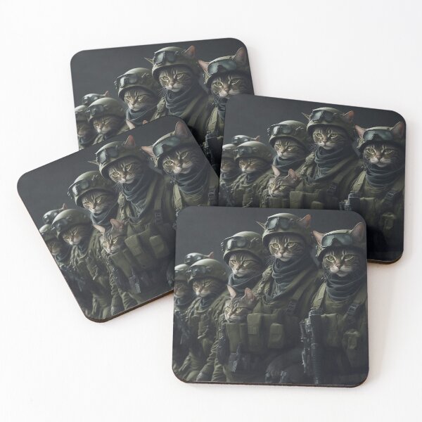 Item preview, Dark Cat Fighting Troop designed and sold by Catagraphic.